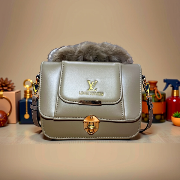 Mint Green Fur-Handle Mini Handbag - Image 7