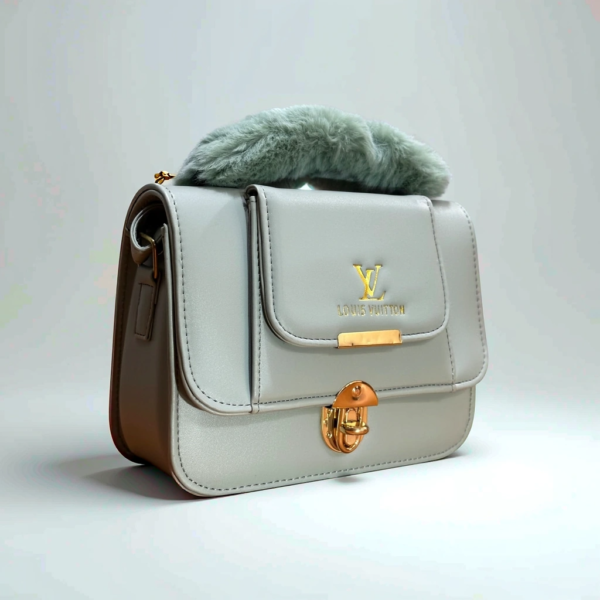 Mint Green Fur-Handle Mini Handbag